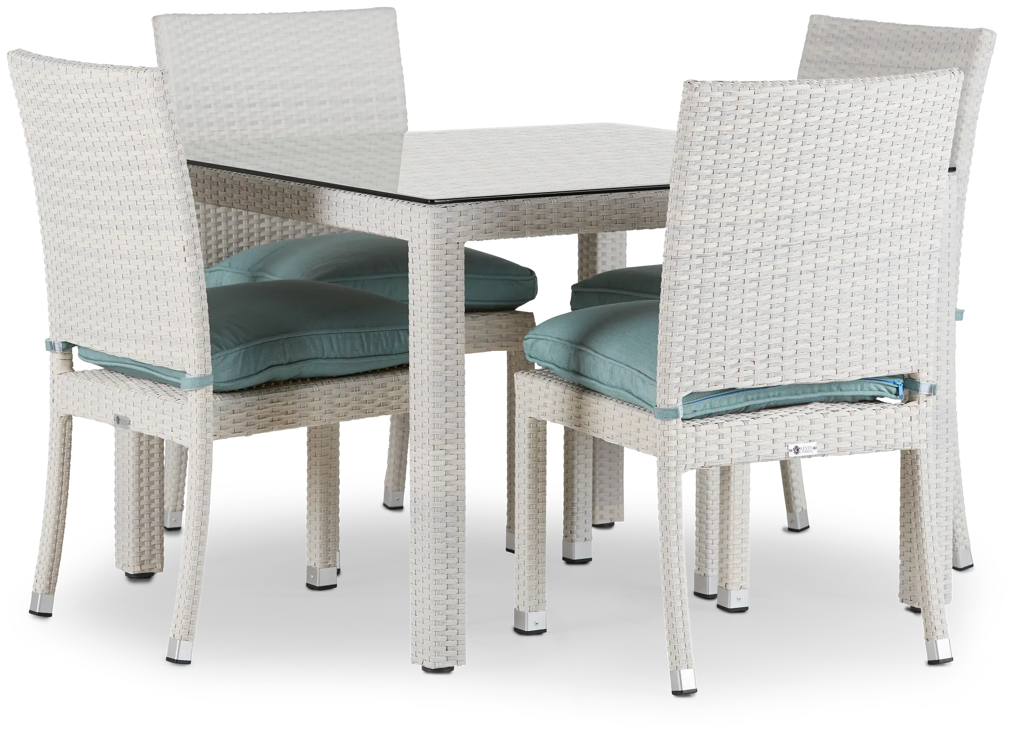Bahia Teal 40" Square Table & 4 Chairs Bahia Teal 40" Square Table & 4 Chairs
