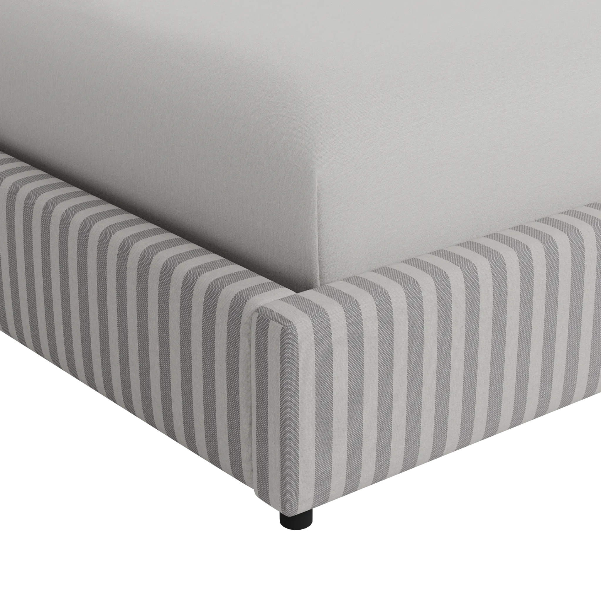 Grayton Sea Lane Light Gray 54" Upholstered Platform Bed