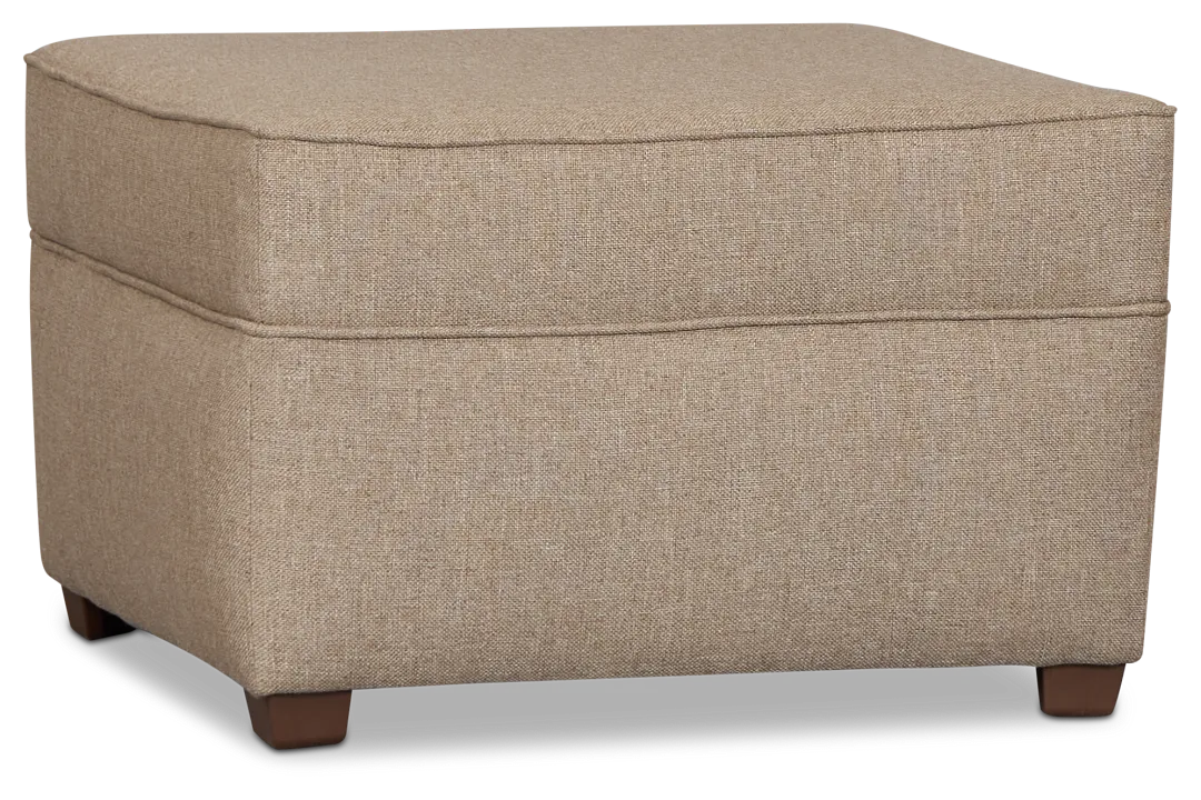 Tate Brown Fabric Ottoman