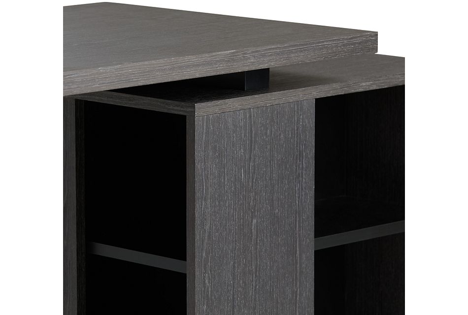 Vancouver Dark Gray Storage Desk