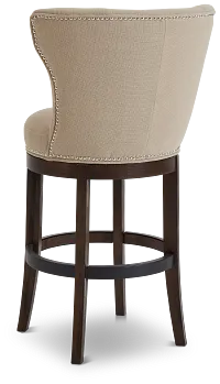 Cayden Taupe Fabric 30" Swivel Barstool