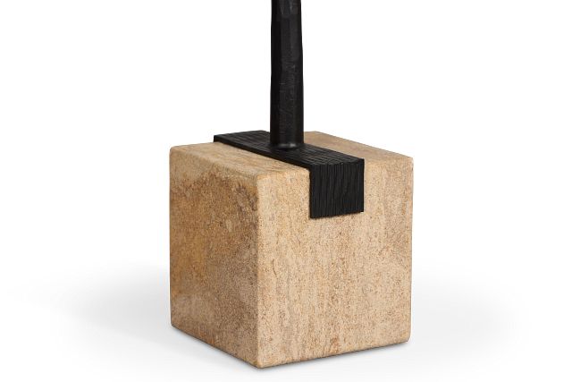 Manami Black Stone Accent Table