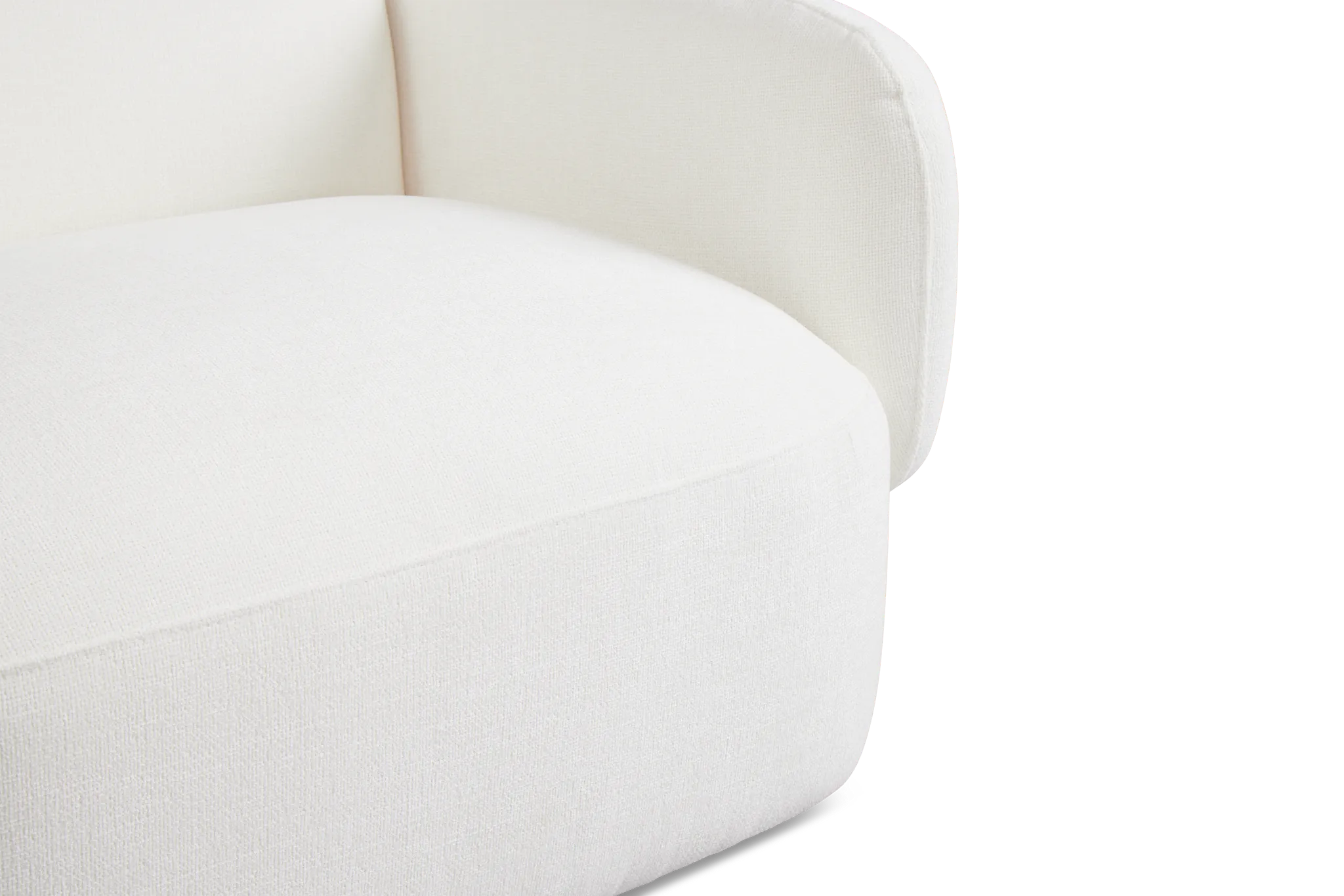 Halsey White Fabric Medium Two-arm Sectional