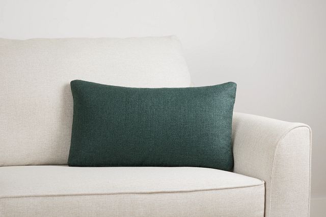 Zeke Green Lumbar Accent Pillow