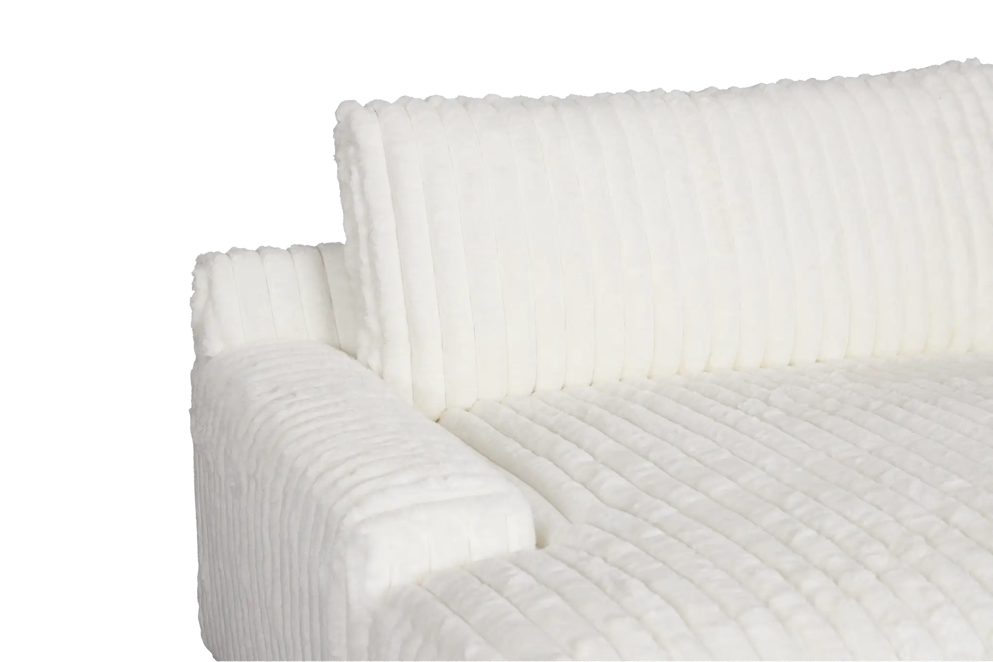 Teddy White Fabric Chaise Teddy White Fabric Chaise
