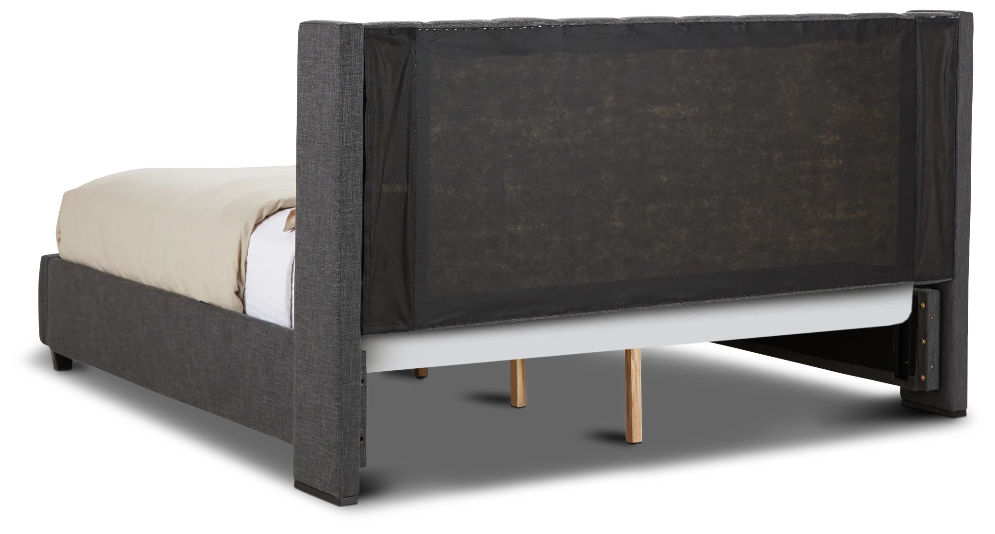 Chatham Dark Gray Low Platform Storage Bed