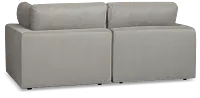 Grant Light Gray Fabric 2-piece Modular Sofa