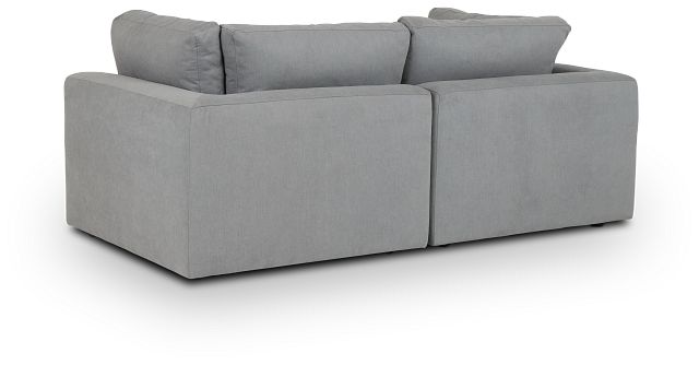 Grant Light Gray Fabric 2 Piece Modular Sofa