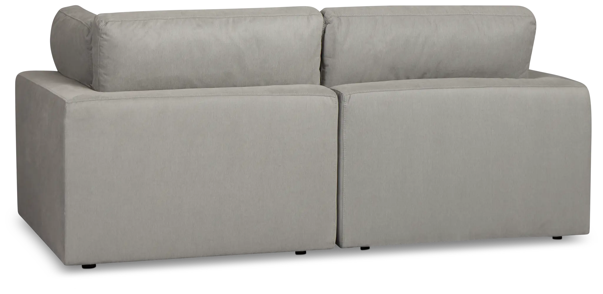 Grant Light Gray Fabric 2-piece Modular Sofa Grant Light Gray Fabric 2-piece Modular Sofa