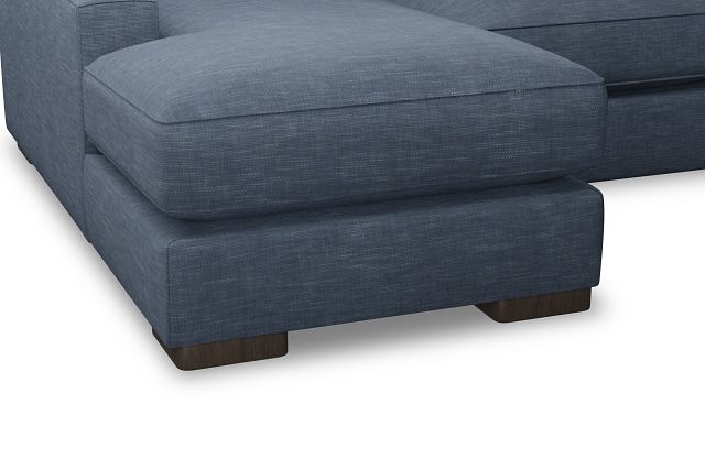 Edgewater Elevation Dark Blue Large Left Chaise Sectional