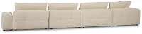 Remi Light Beige Fabric 6-piece Bumper Sectional