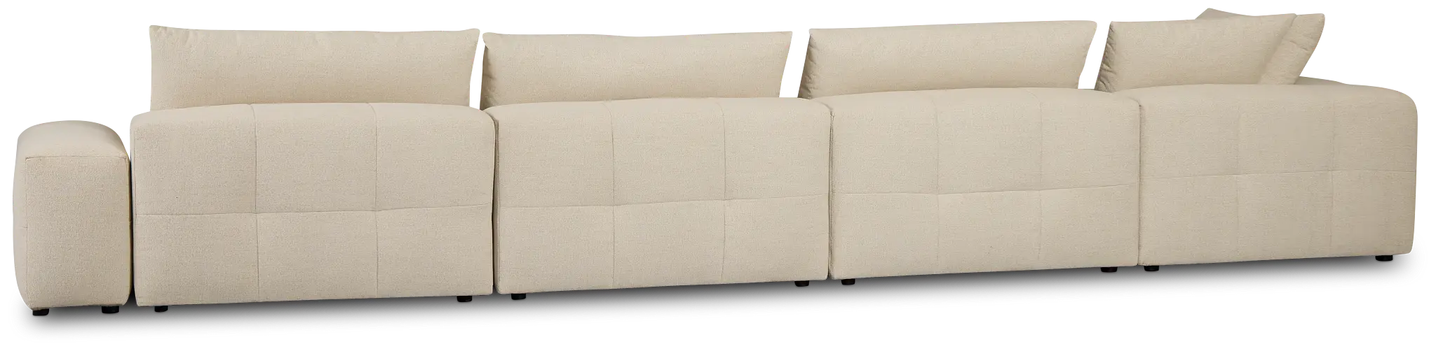 Remi Light Beige Fabric 6-piece Bumper Sectional Remi Light Beige Fabric 6-piece Bumper Sectional