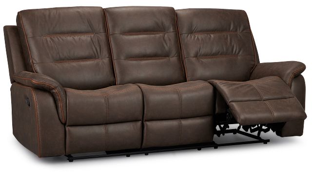 Grayson2 Brown Micro Reclining Sofa