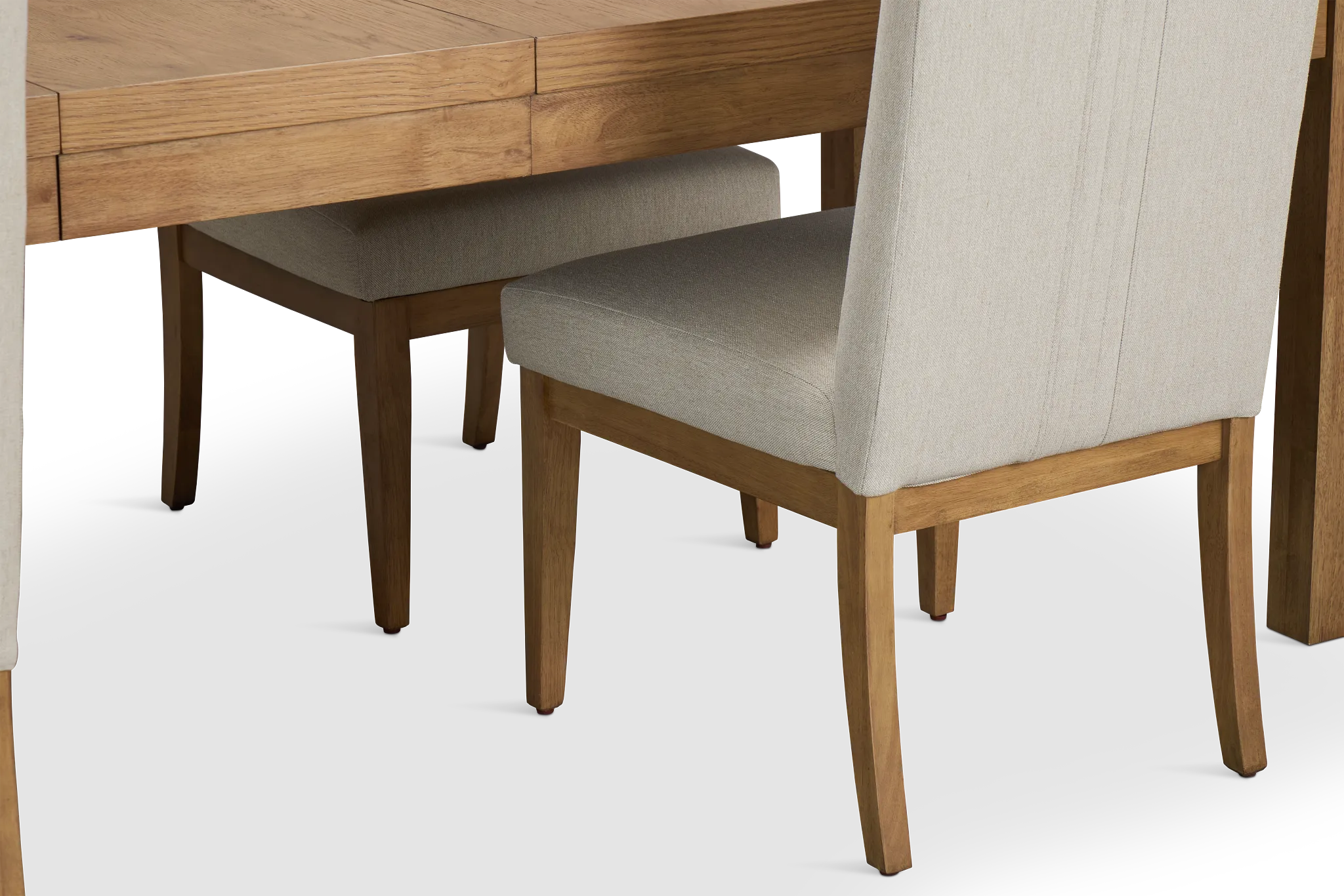 Tahoe Light Tone Rectangular Table & 4 Upholstered Chairs