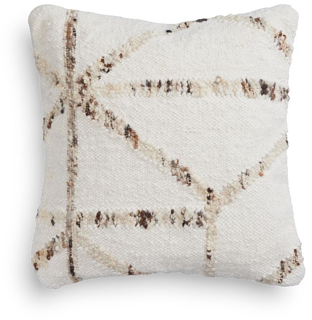 Saters White 22" Accent Pillow