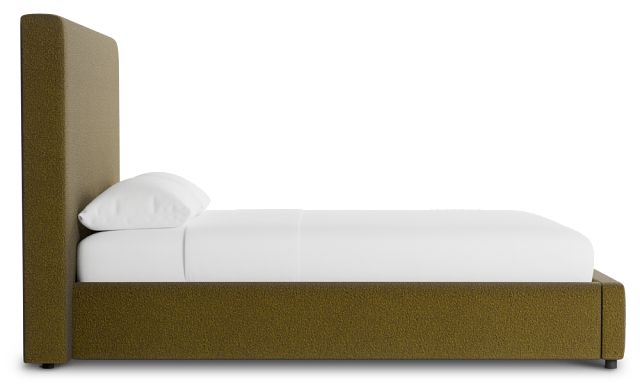 Grayton Elite Dark Green 54" Upholstered Platform Bed