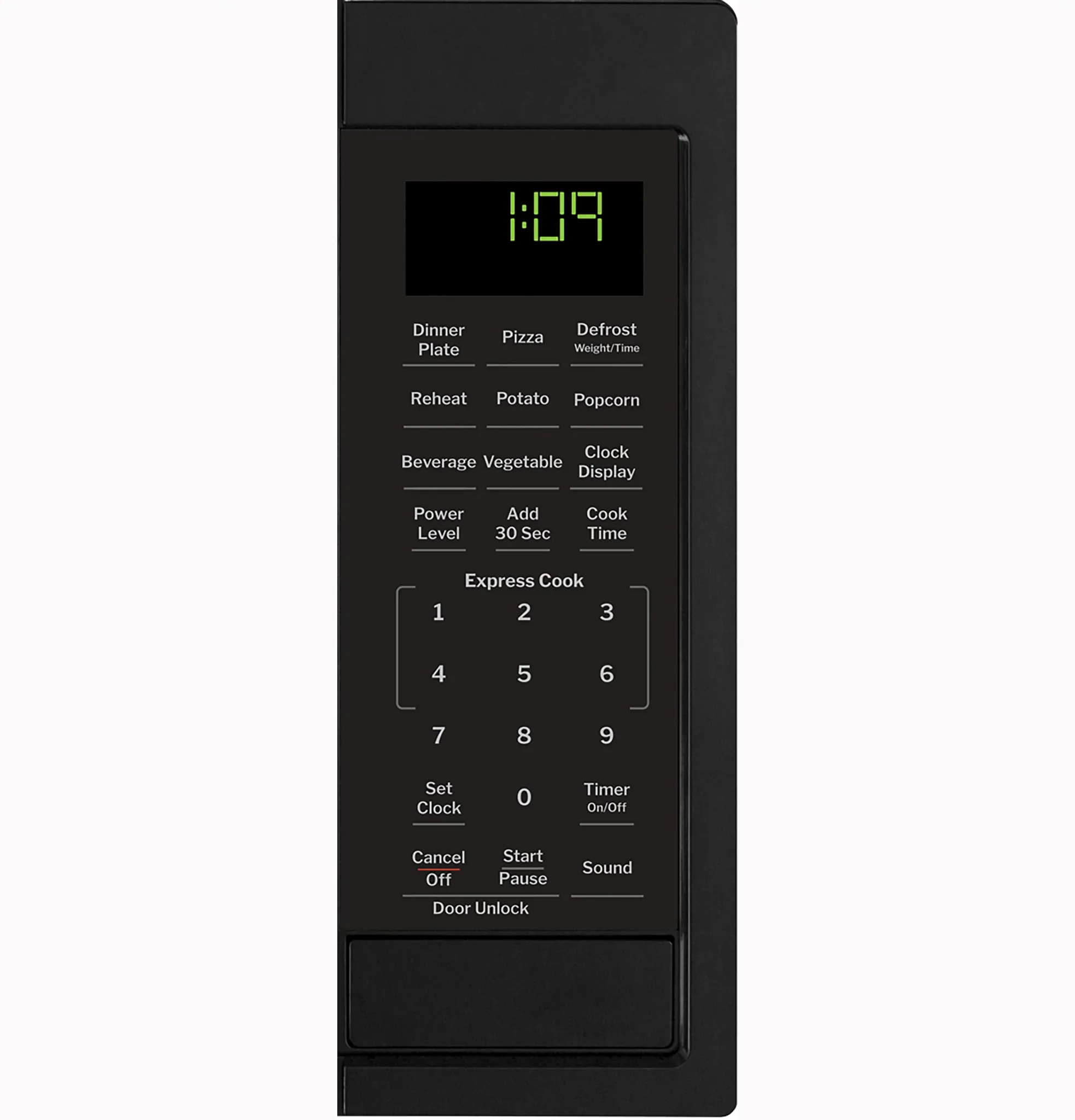 Ge 9 Series Black Countertop Microwave