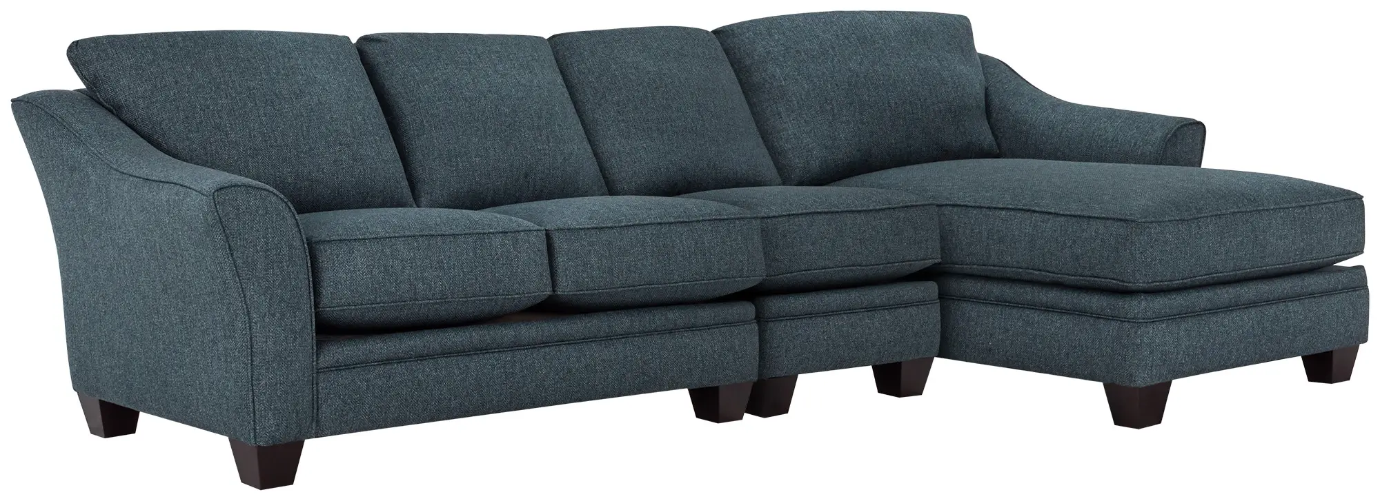 Avery Dark Blue Fabric Small Right Chaise Sectional Avery Dark Blue Fabric Small Right Chaise Sectional