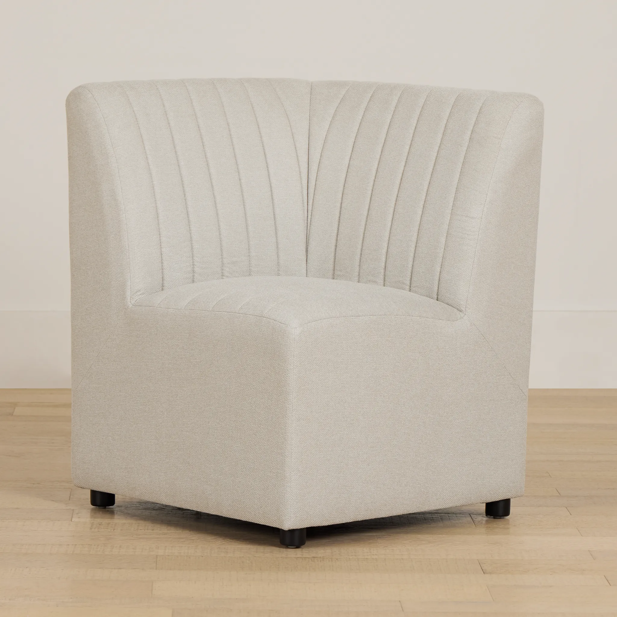 Tifton Light Beige Corner Bench