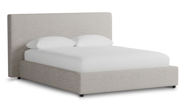 Grayton Maguire Pewter 44" Upholstered Platform Bed