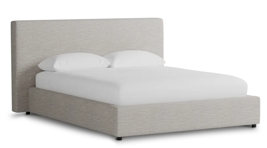 Grayton Maguire Pewter 44" Upholstered Platform Bed