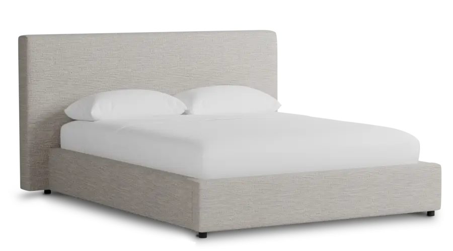 Grayton Maguire Pewter 44" Upholstered Platform Bed Grayton Maguire Pewter 44" Upholstered Platform Bed