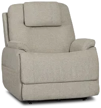 Zecliner Petite Light Gray Fabric Power Lift Recliner