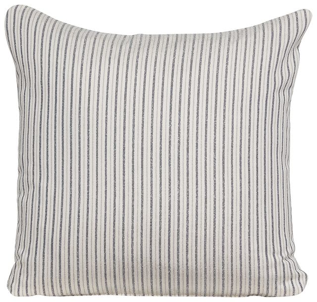Holywell Blue Stripe Square Accent Pillow