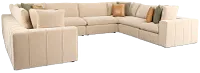 Cruz Light Beige Fabric 8-piece Modular Sectional