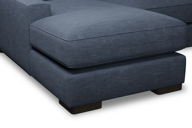 Edgewater Elevation Dark Blue Left Chaise Sectional