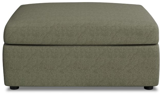 Destin Sutton Green Fabric Cocktail Ottoman