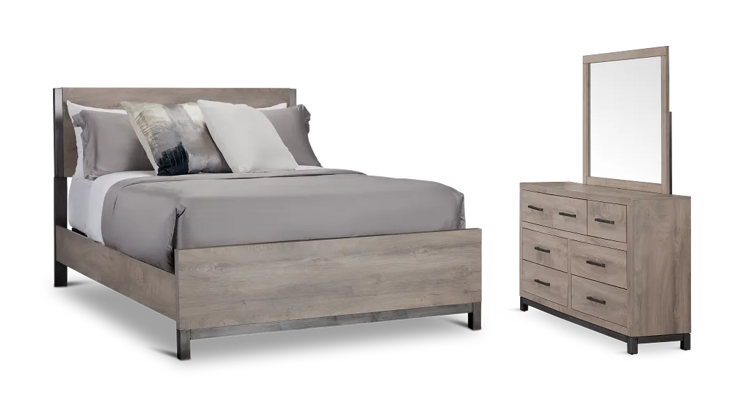 Evanston Gray Panel Bedroom