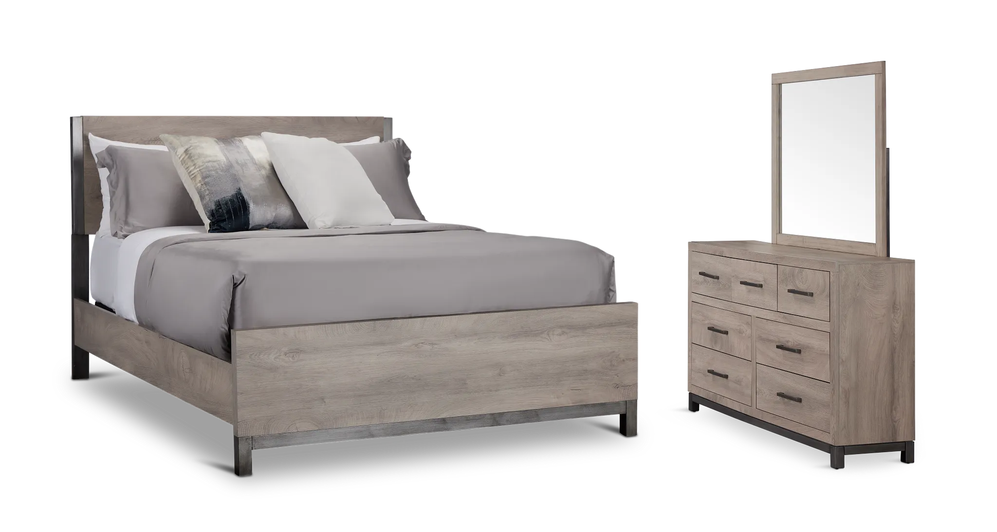 Evanston Gray Panel Bedroom