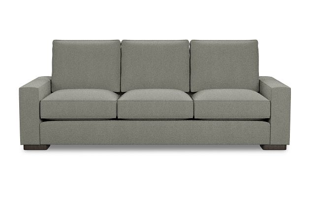 Edgewater Delray Pewter 96" Sofa W/ 3 Cushions