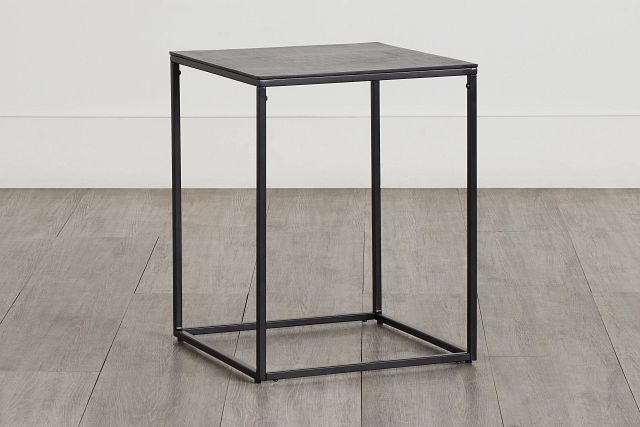 Doren Black Square End Table