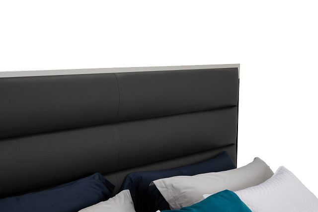Cortina Gray Uph Platform Bed