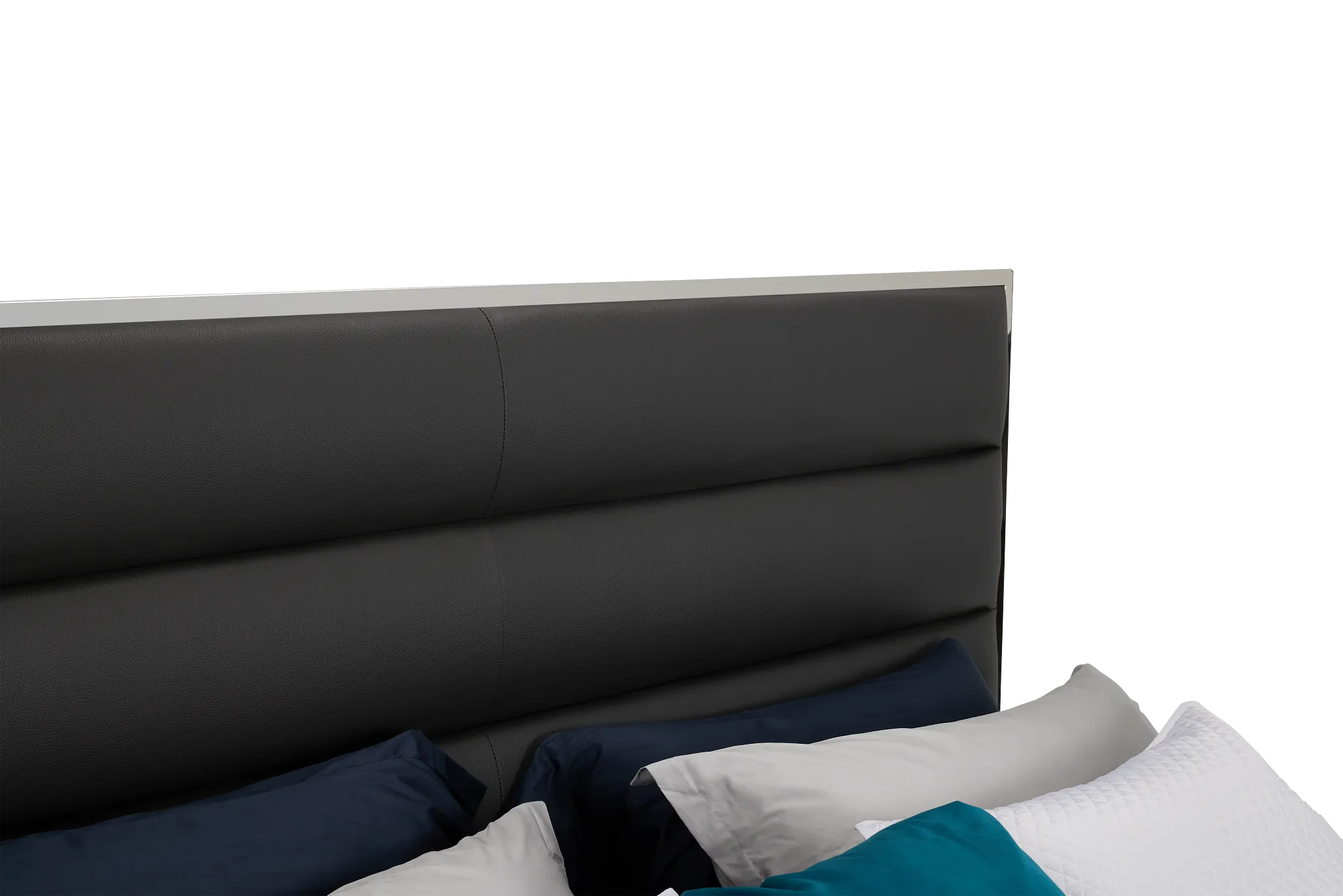 Cortina Gray Uph Platform Bed