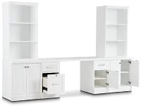 Newport White Door Wall Desk
