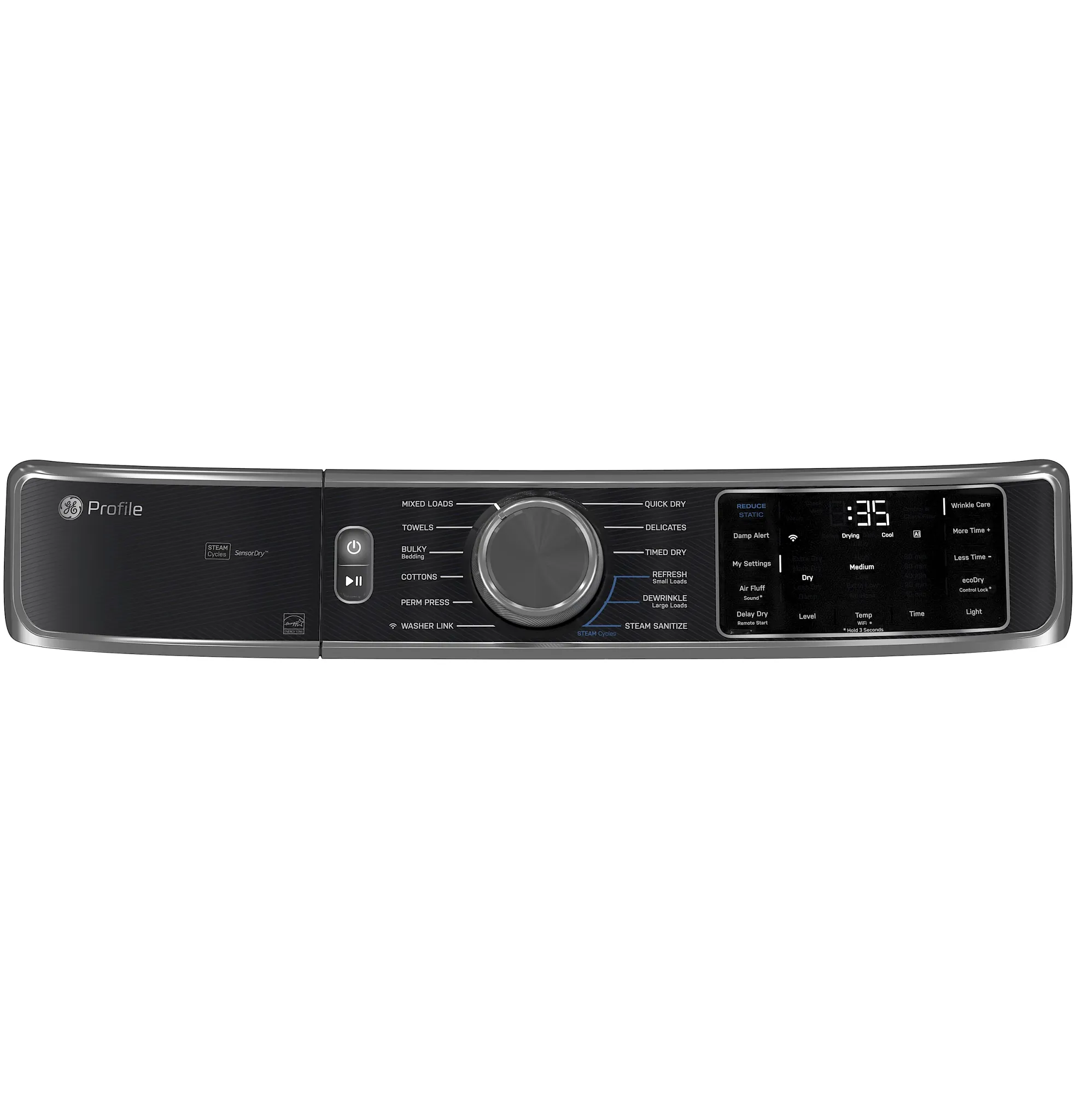 Ge Profile 95 Series Gray Front Load Gas Dryer