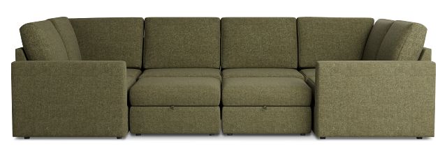 Citymod Green Fabric 8-piece Pit Sectional