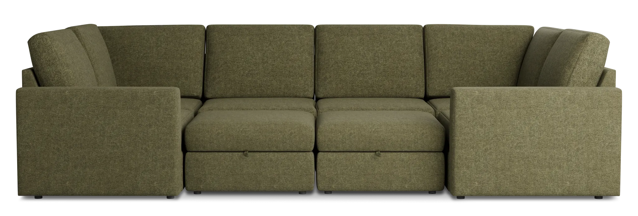 Citymod Green Fabric 8-piece Pit Sectional