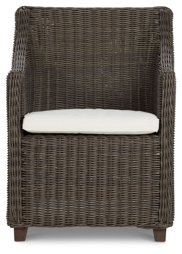 Canyon Gray White Woven Arm Chair