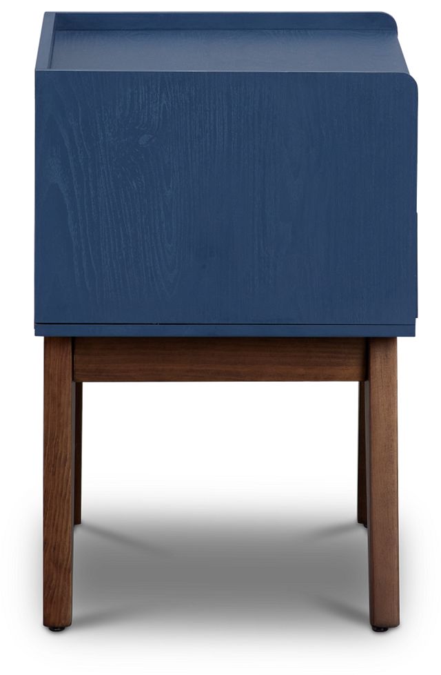 Ventura Navy Wood 2-drawer Nightstand