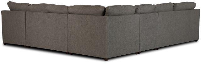 Asheville Brown Fabric Right Chaise Memory Foam Sleeper Sectional