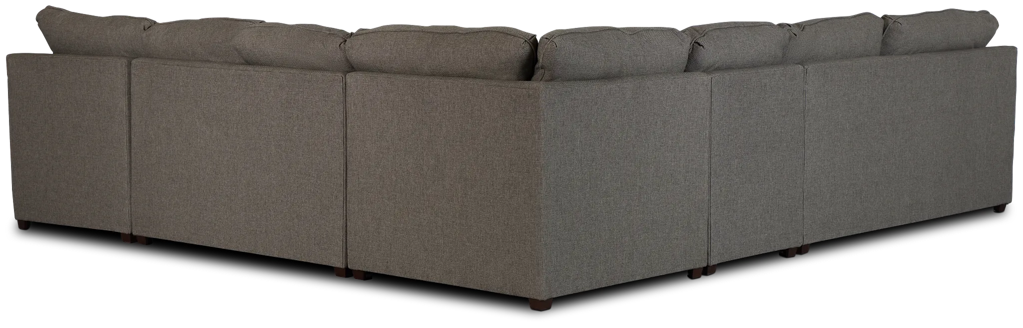 Asheville Brown Fabric Right Chaise Memory Foam Sleeper Sectional