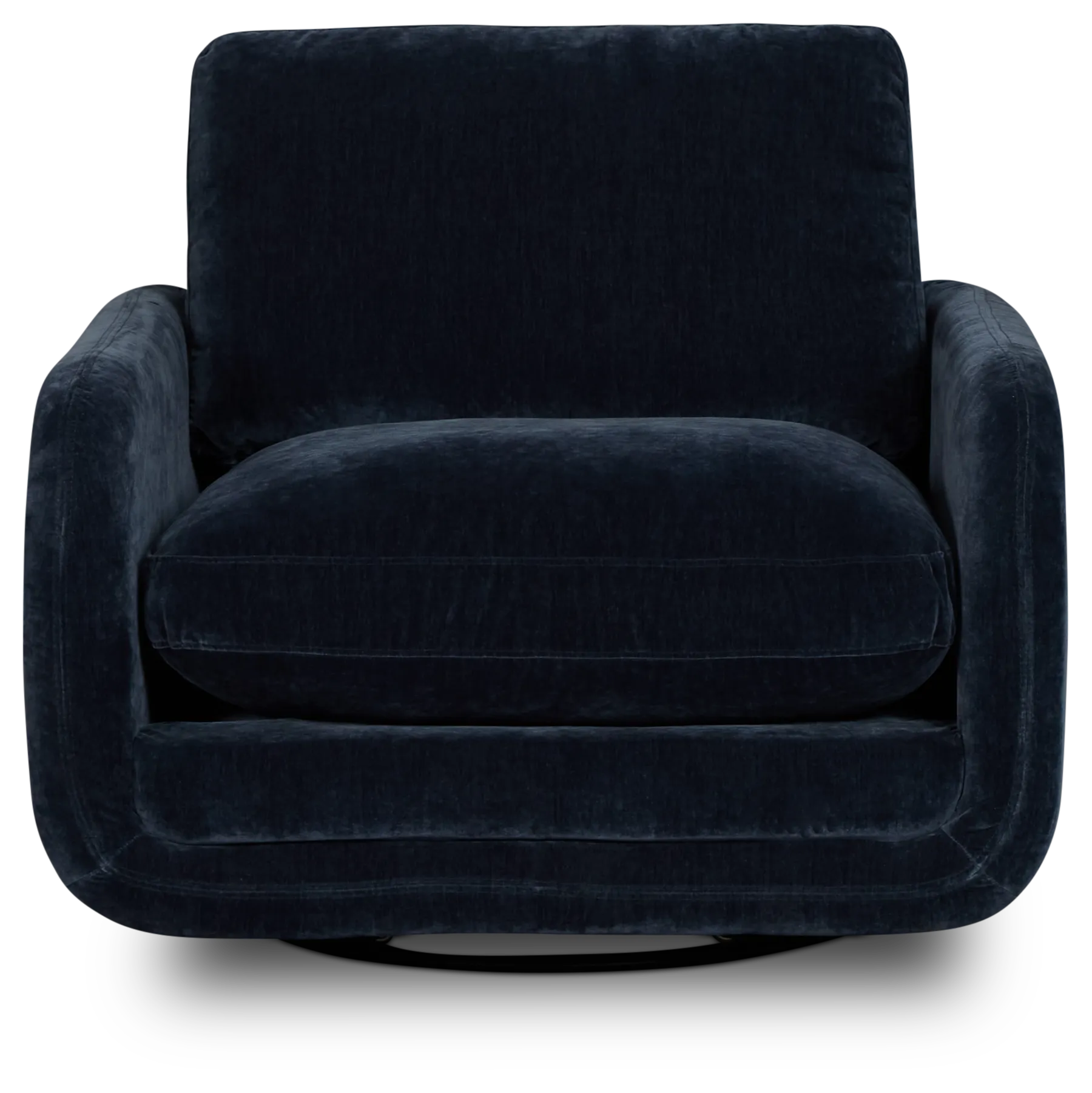 Jules Dark Blue Velvet Swivel Chair