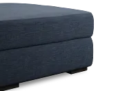 Edgewater Elevation Dark Blue Ottoman