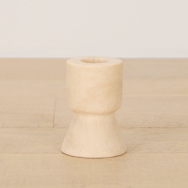 Jorah Beige Small Candle Holder