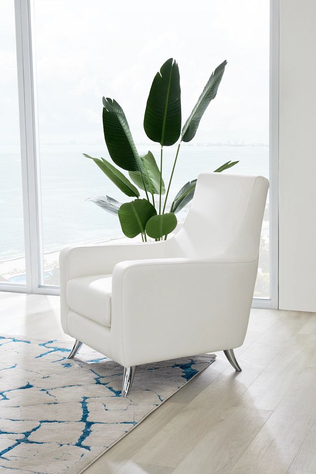 Marquez White Micro Accent Chair