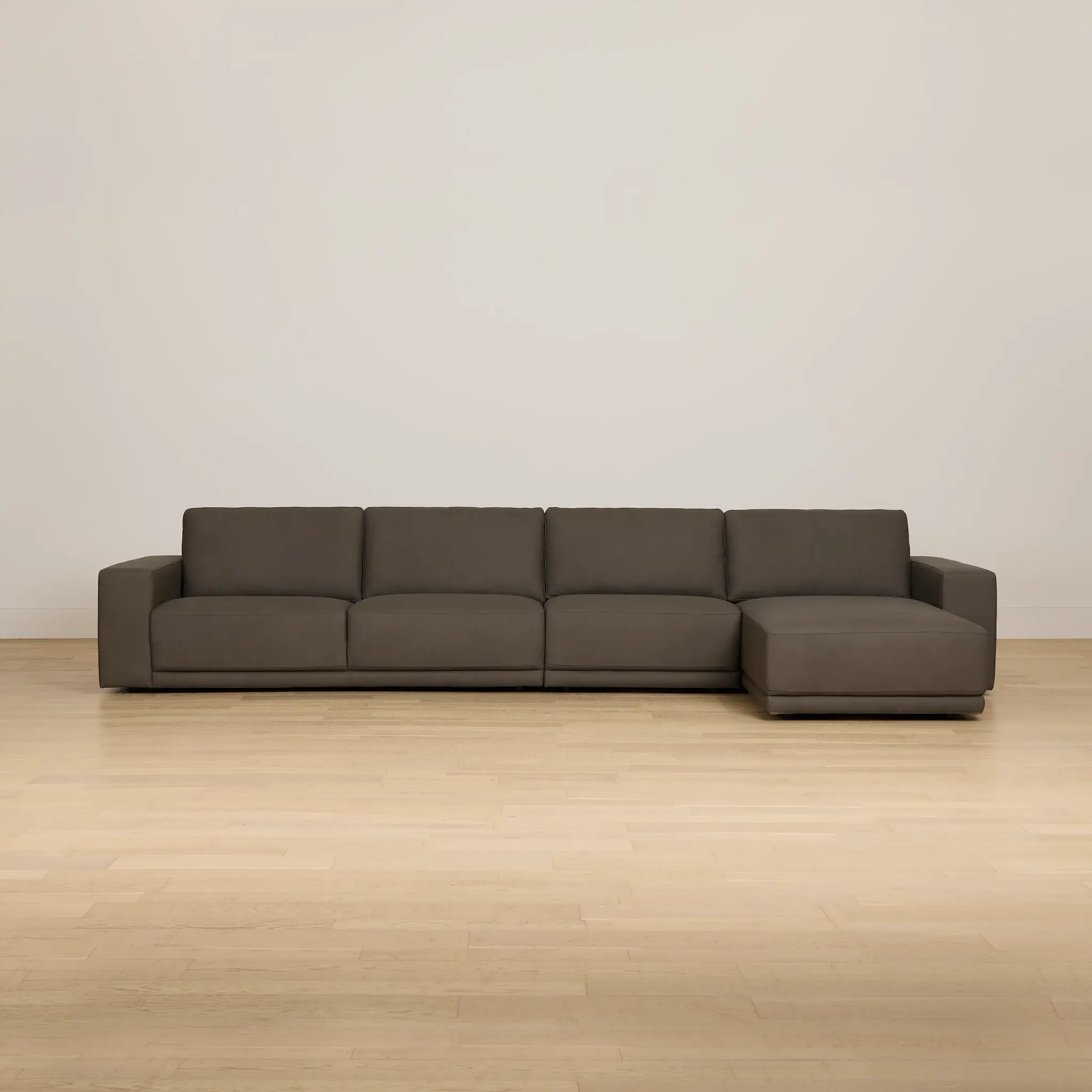 Kellan Dark Gray Leather Small Right Chaise Sectional Kellan Dark Gray Leather Small Right Chaise Sectional